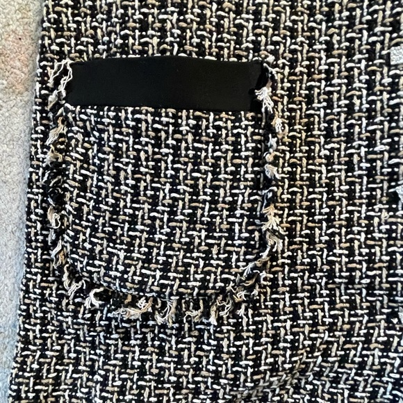 NWT ZARA TEXTURED DRESS WITH JEWEL BUTTON BLACK / ECRU 2120/240 - Picture 10 of 13